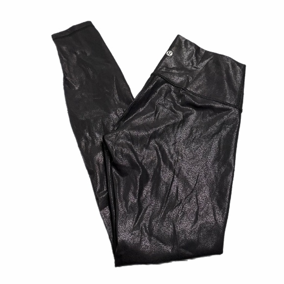NWOT Lululemon Wunder Under High-Rise Tight *28"(Luminosity Foil Print Black) 6